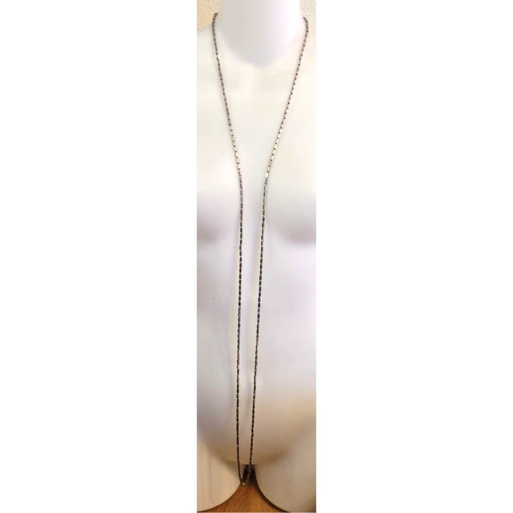 Vtg Vendome Long Chain Necklace 54 Inch Silver Tone Multi Wear Layering Links